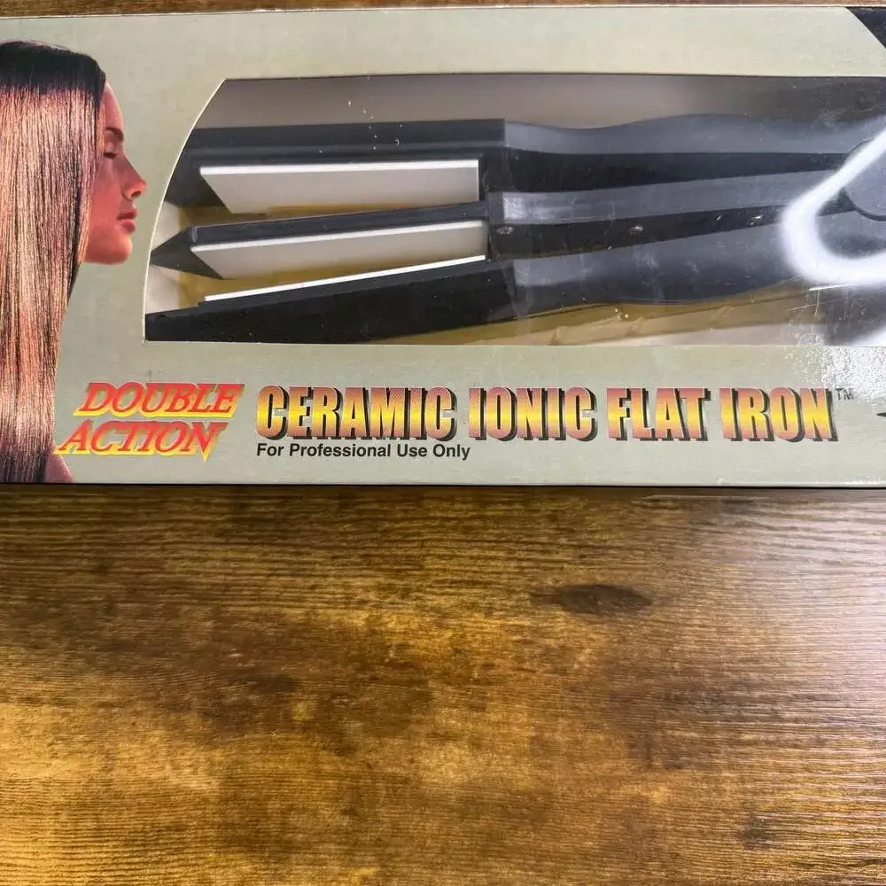 Double Action Ceramic Ionic 4-Plate Professional Flat Iron